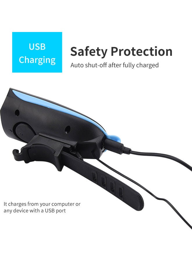 مصباح أمامي LED للدراجة مزود بمنفذ USB مع بوق 10.5*7.5سم - Image 5