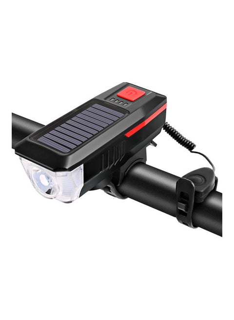 Waterproof Solar-USB Charging Bike Light Horn 11x4x3.5cm