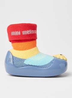 Baby Striped Sock Booties Blue/Yellow/Multicor