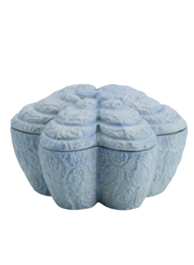 شمعة معطرة برائحة الزهور أزرق فاتح 7 x 12سم  - Image 1