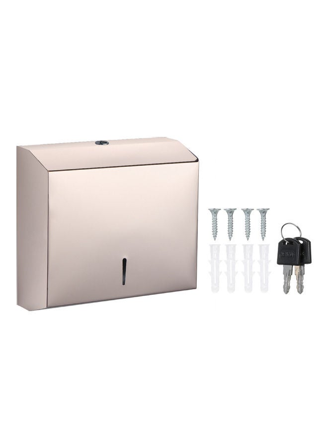 Generic Stainless Steel Toilet Paper Holder Gold 29.5x11.30x27.5cm  - Image 2