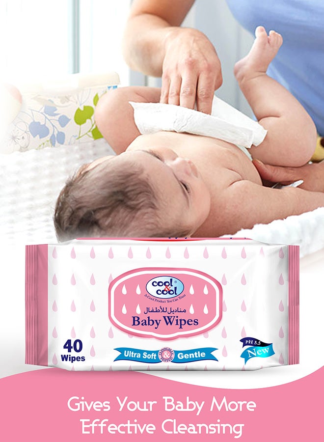 كول اند كول مناديل مبللة للأطفال 40S - Image 3