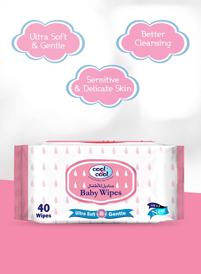 كول اند كول مناديل مبللة للأطفال 40S - Image 2