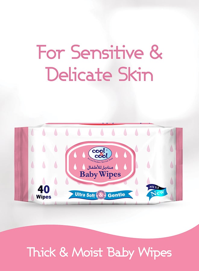 كول اند كول مناديل مبللة للأطفال 40S - Image 4