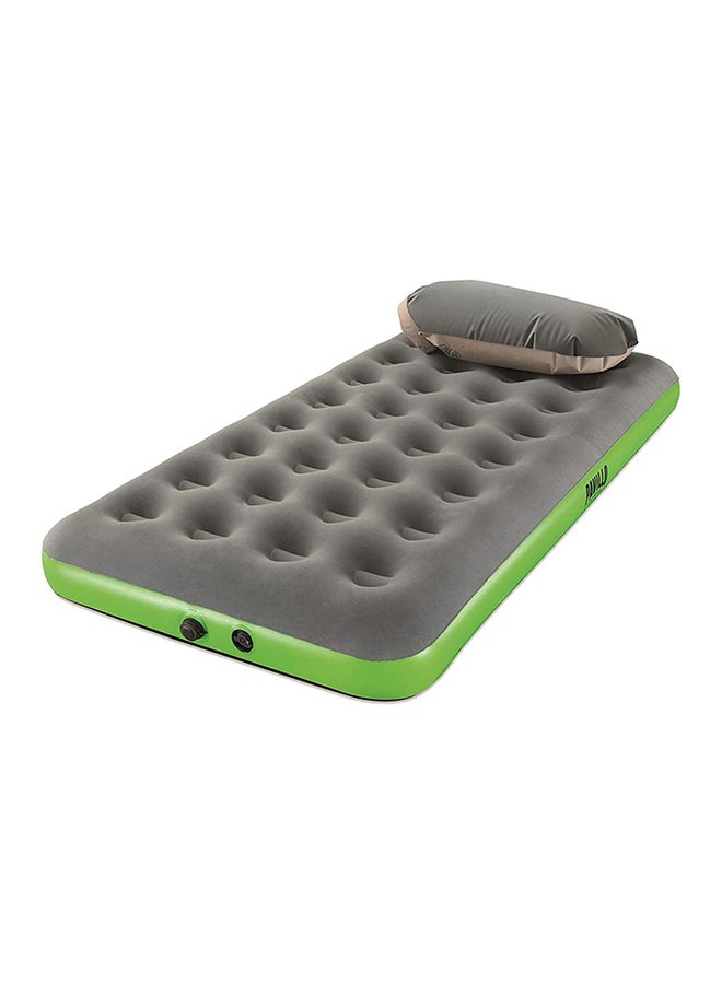 Pavillo Roll & Relax Airbed Twin 1.88m X 99cm X 22cm 26-67619 Polyester Grey/Green 188 x 99 x 22cm 