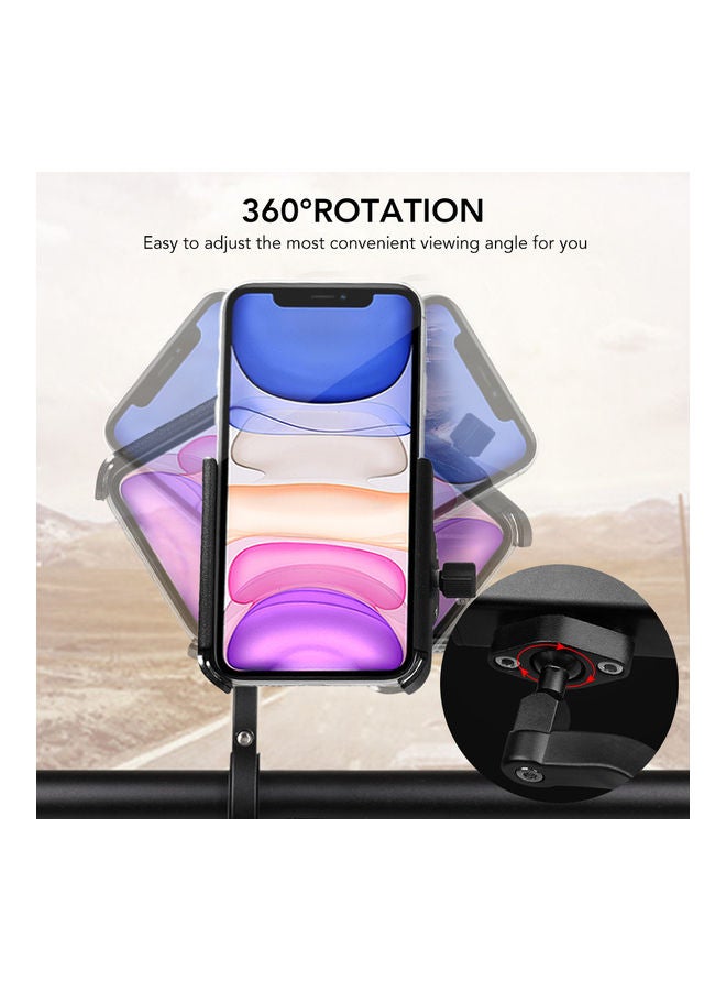 Generic 360 Degree Rotation Adjustable Motorcycle Phone Mount Bracket 12x9cm  - Image 2