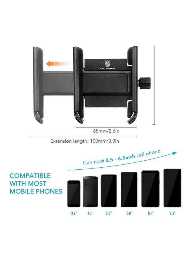 Generic 360 Degree Rotation Adjustable Motorcycle Phone Mount Bracket 12x9cm  - Image 4
