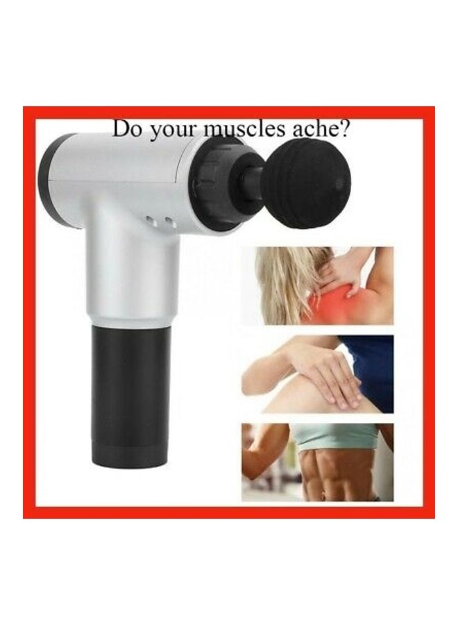 Gun Deep Tissue Massager (Silver/ Black)