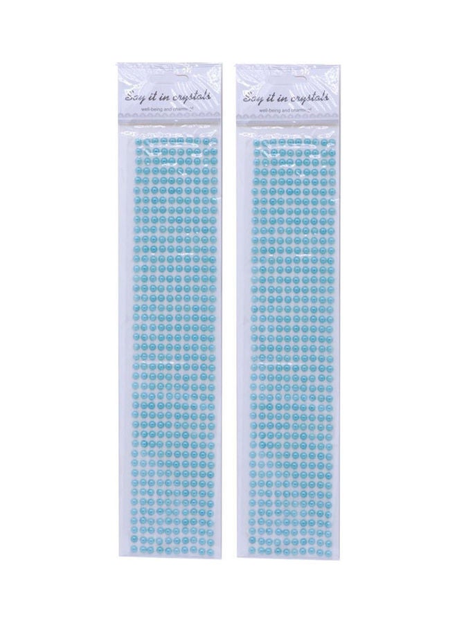 Delight 2-Piece Acrylic Rhinestone Pearl Sticker Sheet - Image 1