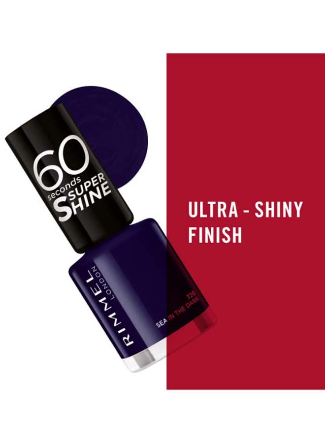 RIMMEL LONDON - 60 Seconds Super Shine Nail Polish – 720 –Sea In The Dark - Image 1