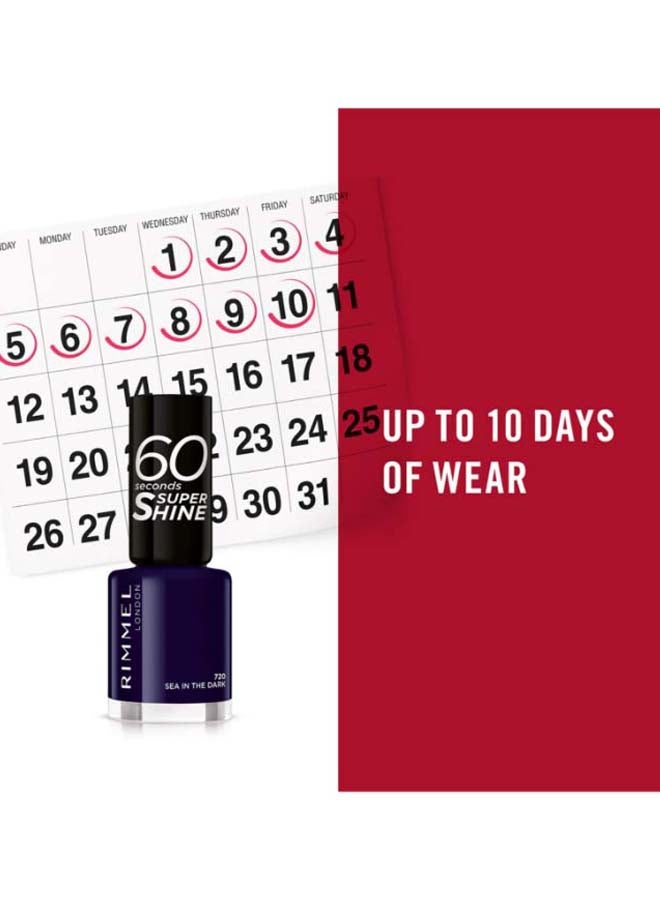RIMMEL LONDON - 60 Seconds Super Shine Nail Polish – 720 –Sea In The Dark - Image 1