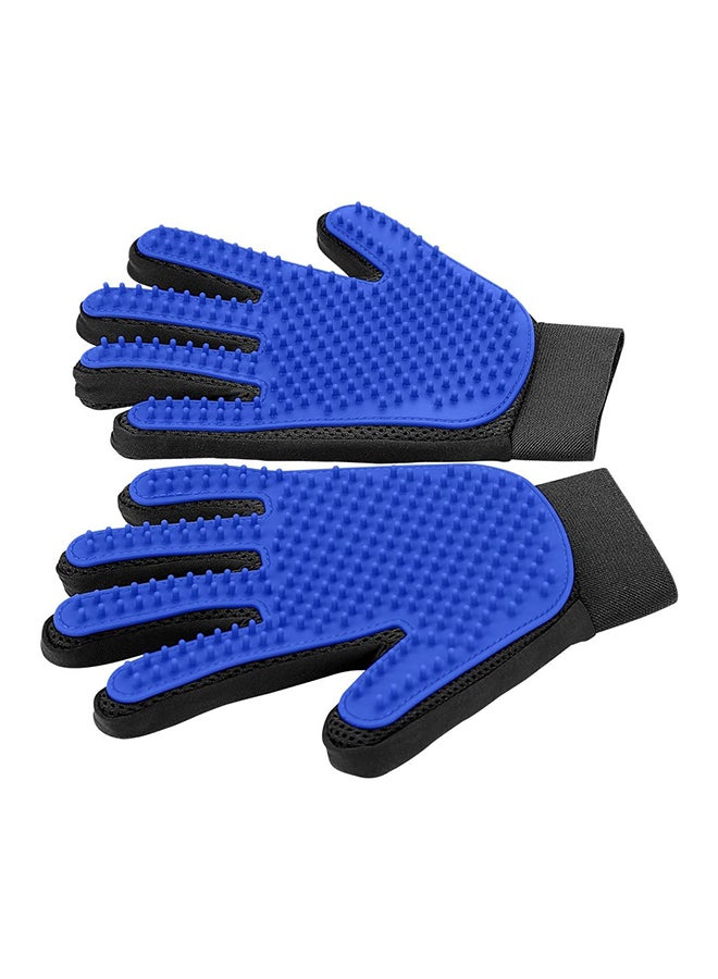 قفاز ديلومو لتمشيط الحيوانات الأليفة الأسود / الأزرق 9بوصة - Image 1