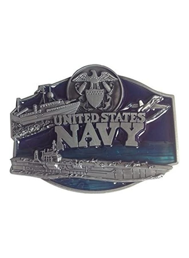 Us Navy Belt Buckles Silver/Blue 