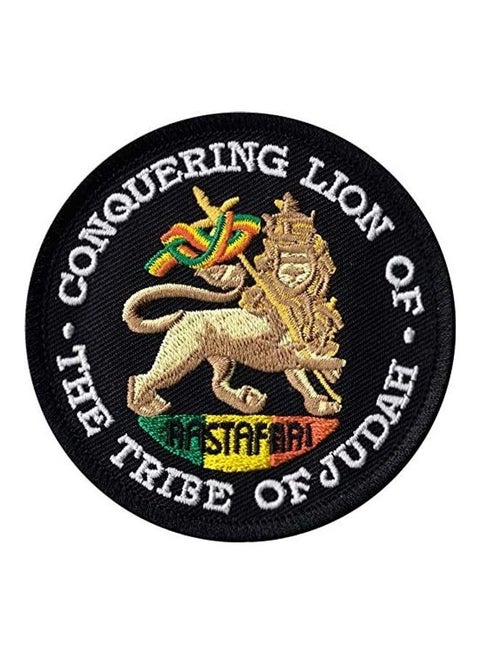 Conquering Lion Of The Tribe Iron On Patch Multicolour
