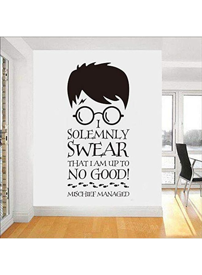 طَقم مُلصقات جدارية بتصميم مستوحى من فيلم "Harry Potter" أسود