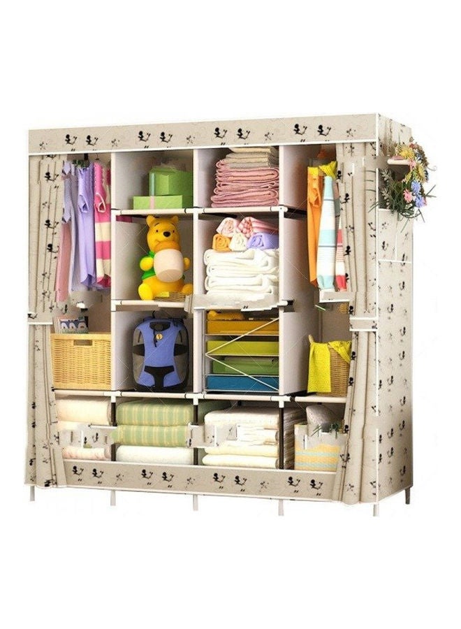 Portable Closet Organizer Beige/Black 167x45x170cm  - Image 1