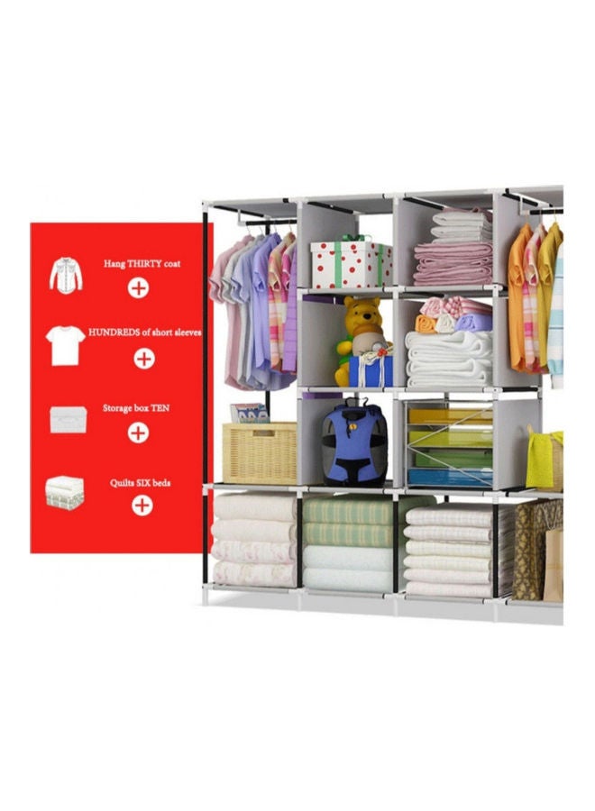 Portable Closet Organizer Beige/Black 167x45x170cm  - Image 2