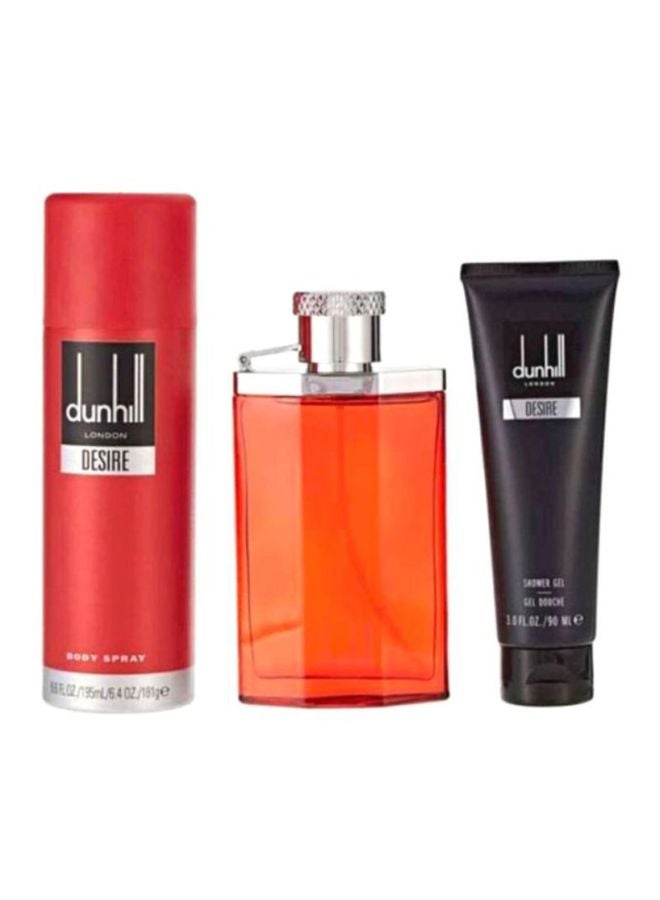 دانهيل طقم هدايا ديزاير EDT Spray 100, Shower Gel 90, Body Spray 195ملليلتر - Image 1