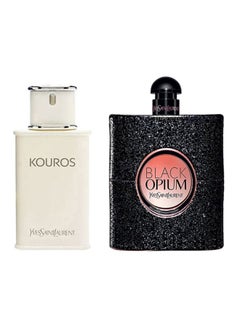 Yves Saint Laurent Black Opium And Kouros Gift Set EDP 90 Ml, EDT 100ml  - Image 1