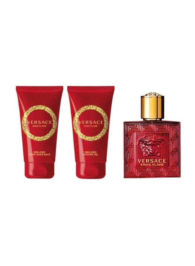 VERSACE Eros Flame EDP Gift Set EDP 50 Ml, Shower Gel 50 Ml, After Shave Balm 50ml  - Image 1