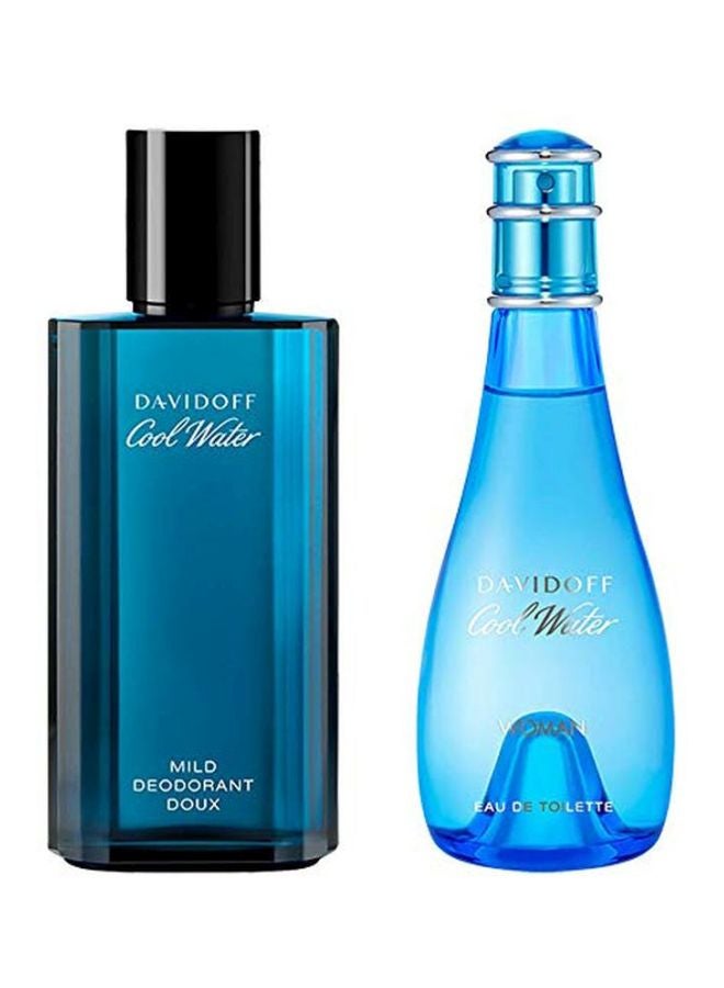 Davidoff - Set of Cool Water EDT Men And Cool Water  EDT Women Cool Water EDT Men 125 Ml, Cool Water EDT Women 100ml - Image 1