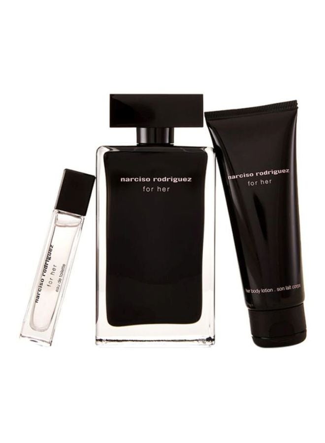 Narciso Rodriguez For Her Gift Set EDT 100 Ml, Mini EDT 10 Ml, Body Lotion 75ml - Image 1