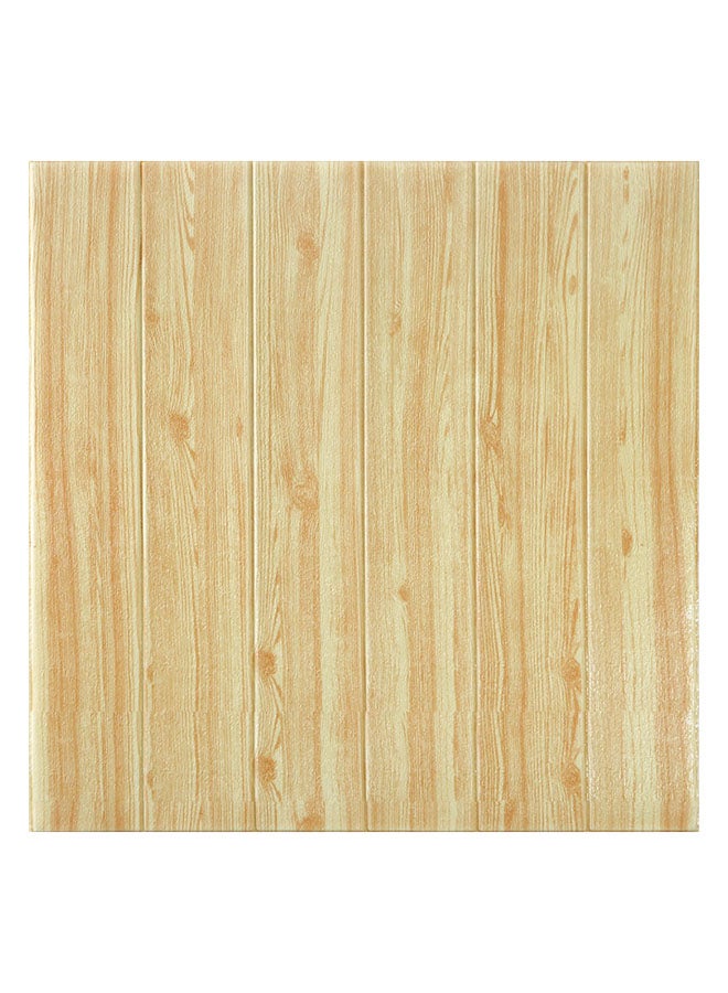 Simple 3D Wood Pattern Wall Sticker Beige 