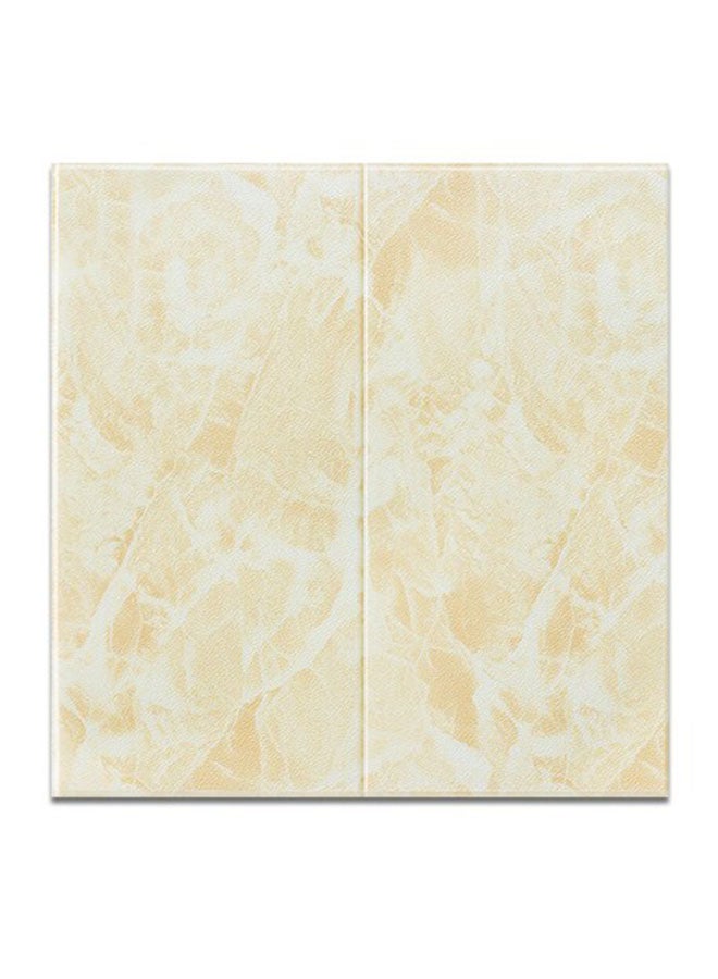 Stereoscopic Self-Adhesive Wall Sticker Beige/White 