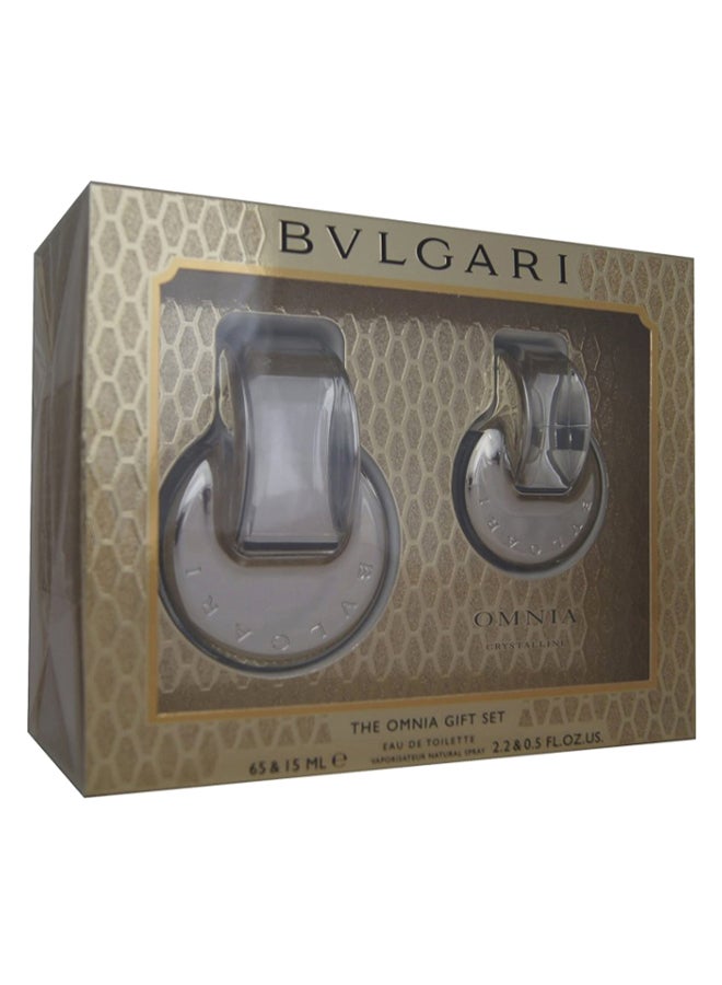 بولغاري مجموعة عطر أومنيا كريستالين EDT للنساء تصلح كهدية 65X15 ML  - Image 2