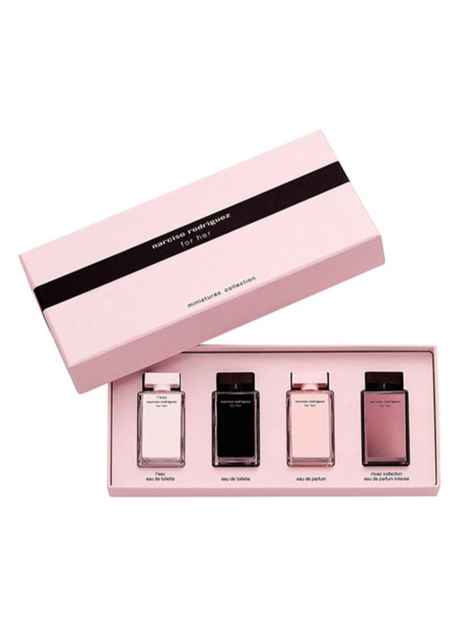 narciso rodriguez - 4-Piece For Her Miniatures Collection Gift Set Narciso Rodriguez EDT 7.5ml, EDP 7.5ml, L'Eau EDT 7.5ml and L'Absolu Mini EDP 7.5ml - Image 1