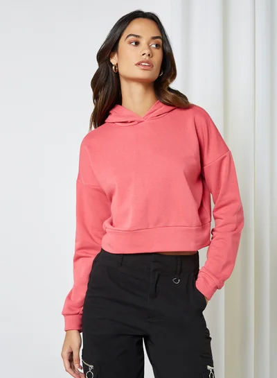نويزي ماي Cropped Hoodie Carmine