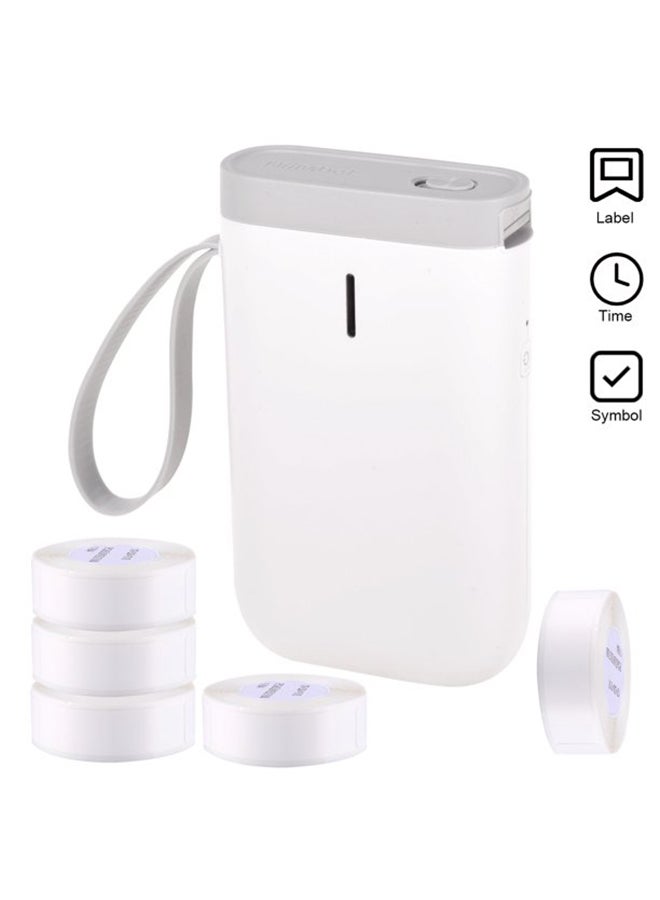 Portable Thermal Label Printer White