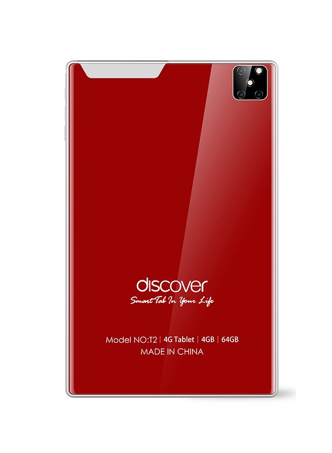 discover - T2 10.1 Inch 4GB 64GB 4G LTE Tablet Red - Image 1