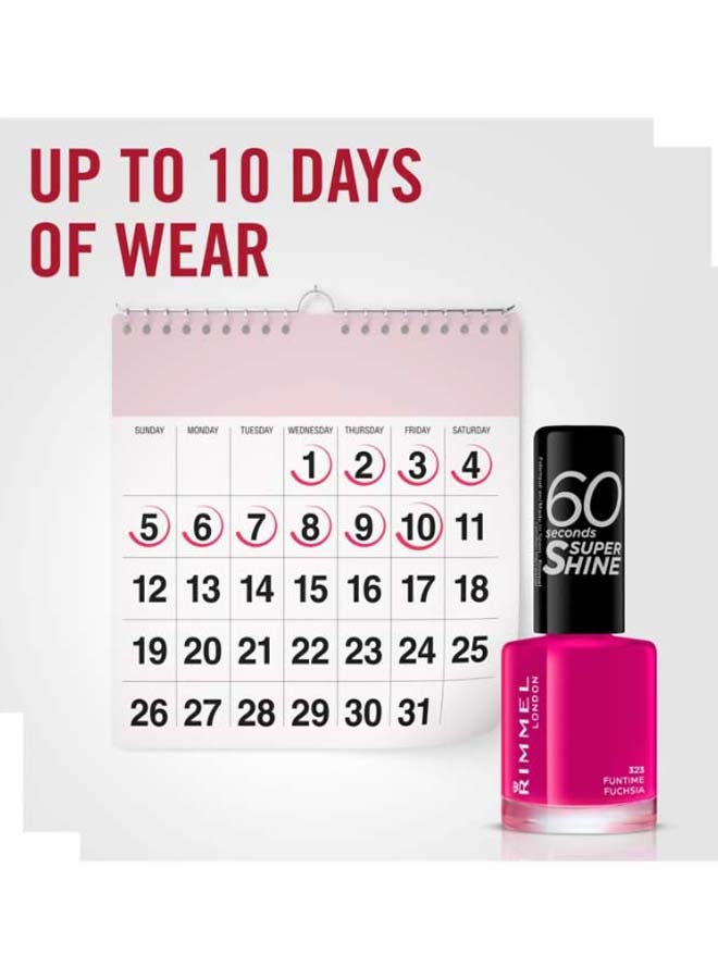 RIMMEL LONDON - 60 Seconds Super Shine Fun time Fuchsia - Image 1