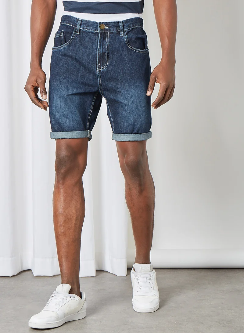 BRAVE SOUL Dark Wash Denim Shorts