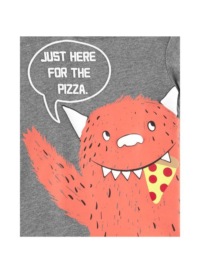 carter's Monster Printed Round Neck T-Shirt Multicolour - Image 2