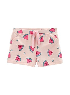 carter's Watermelon Pull-On French Terry Shorts Pink/Red/Blue 
