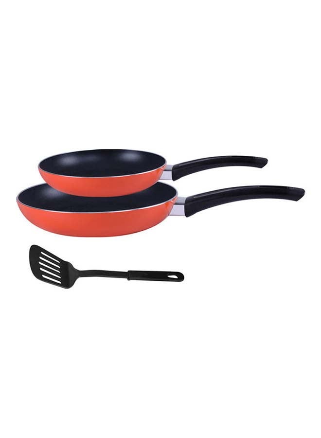 3 Pieces Aluminium Non-Stick Frypan Set Multicolor 