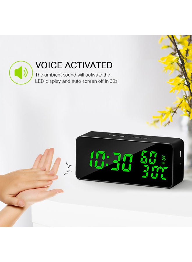 Digital Desk Clock Black 21x6x9cm - Image 3