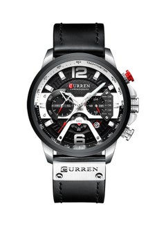 Waterproof Leather Chronograph Watch H35803B-SU - 48 mm - Black