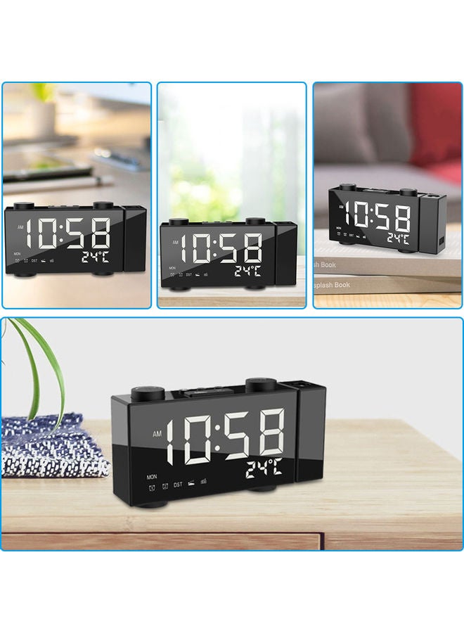 LED Projector Digital Alarm Clock Black/Blue 22.50x4.20x9.30cm - Image 3