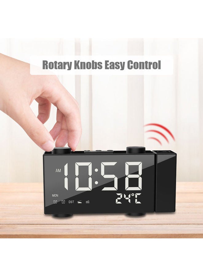 LED Projector Digital Alarm Clock Black/Blue 22.50x4.20x9.30cm - Image 4