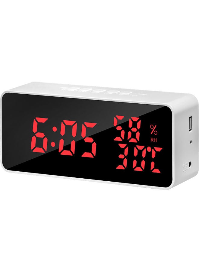 Digital Desk Clock White/Black 21x6x9cm - Image 1