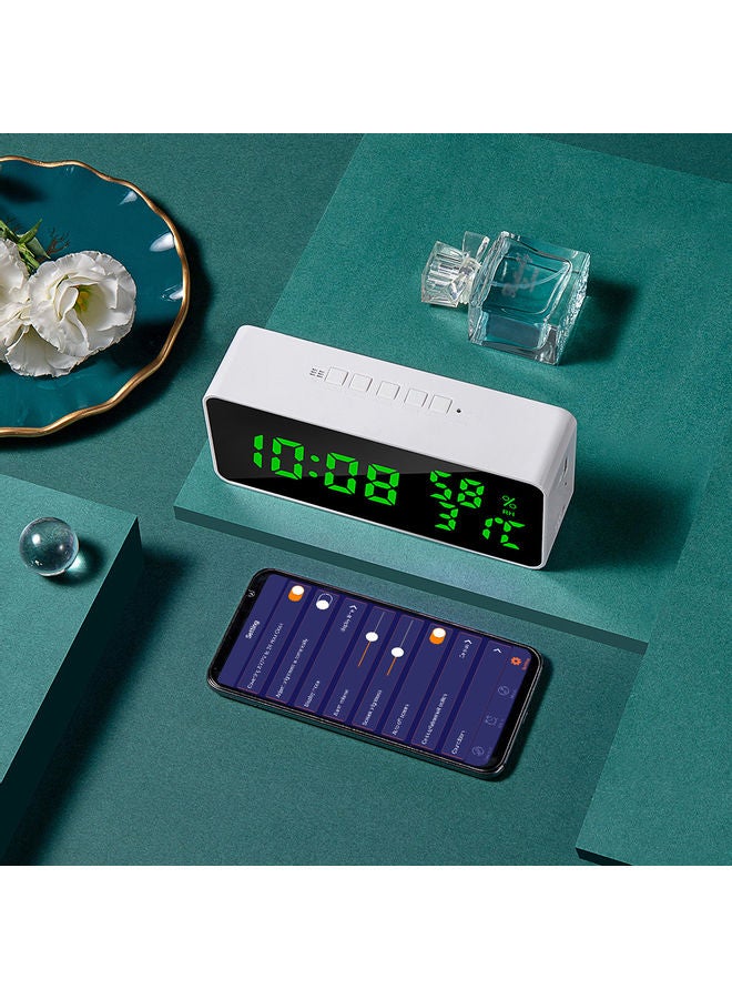 Digital Desk Clock White/Black 21x6x9cm - Image 2