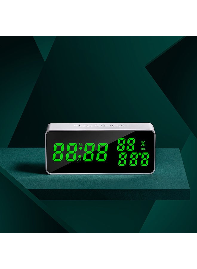Digital Desk Clock White/Black 21x6x9cm - Image 3
