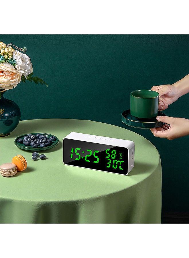 Digital Desk Clock White/Black 21x6x9cm - Image 5