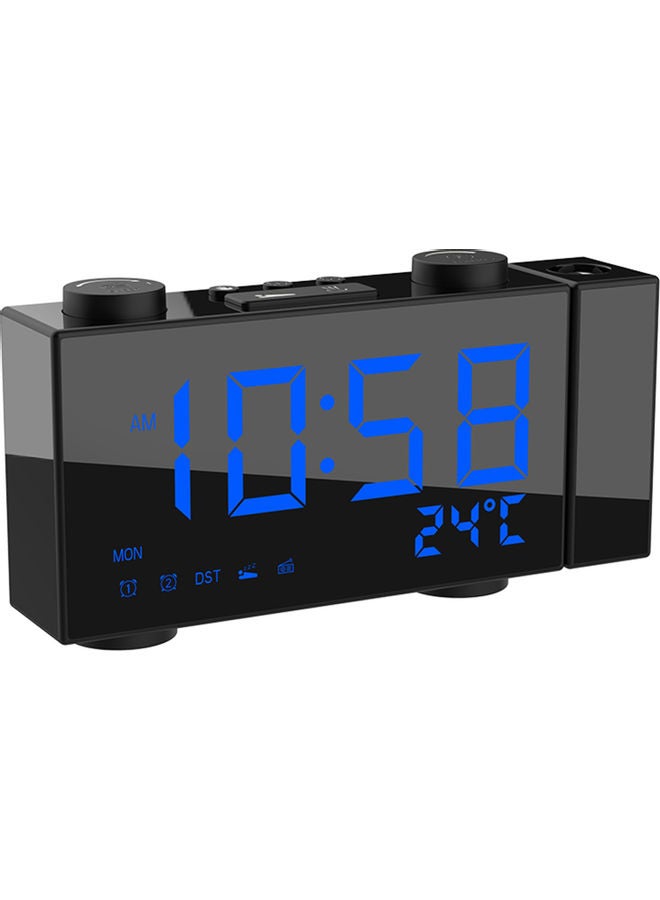 LED Projector Digital Alarm Clock Black/Blue 22.50x4.20x9.30cm - Image 1