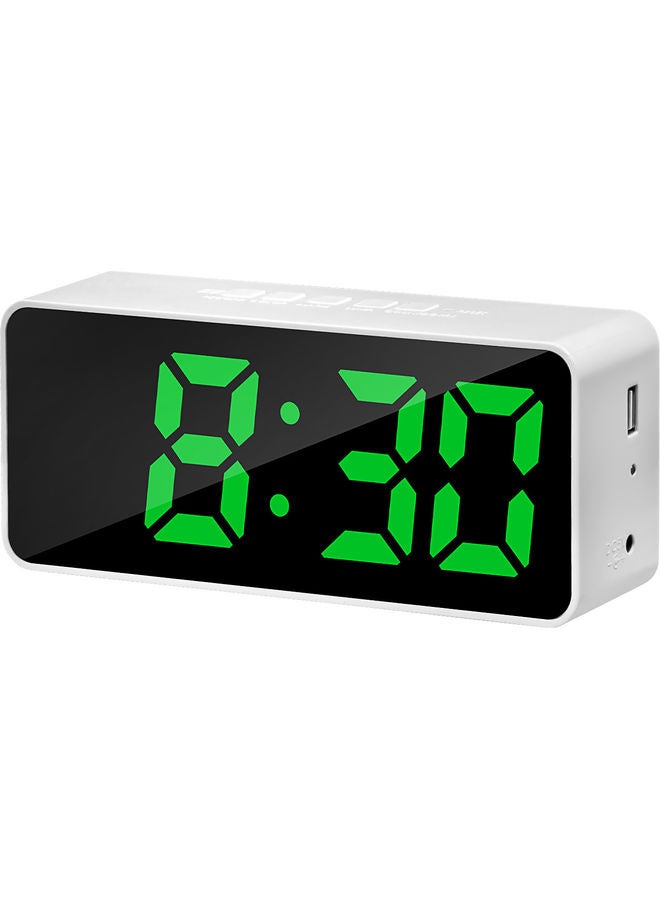 Digital Desk Clock White 21x6x9cm - Image 1