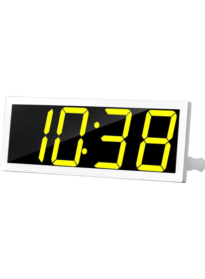 Digital Desk Clock White/Black/Yellow 51x7.20x22cm - Image 1