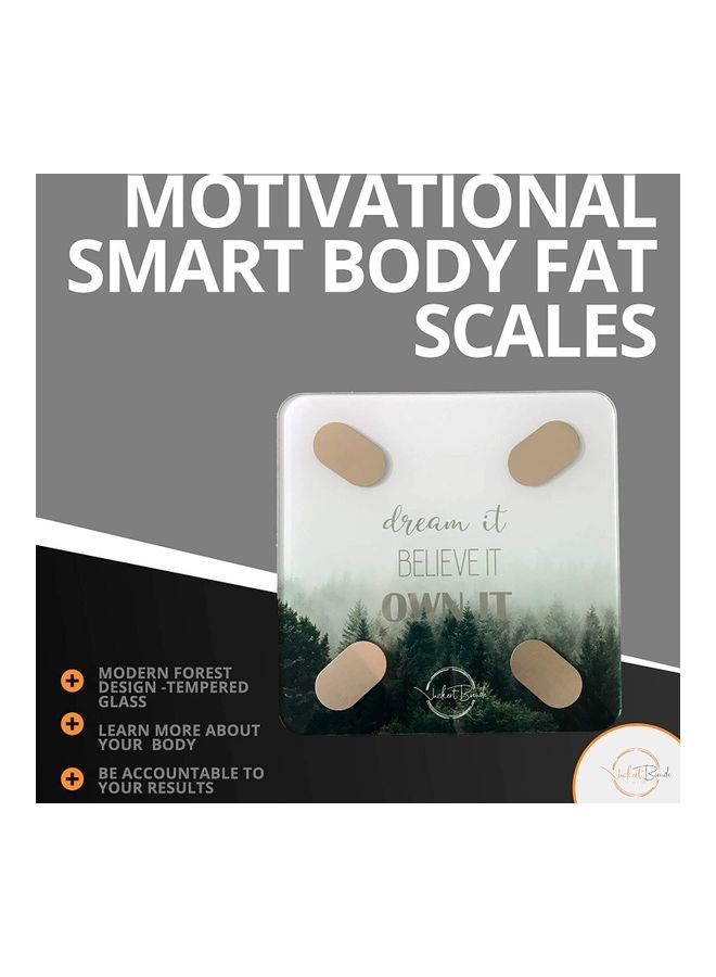 Dream It Motivational Quote Printed Smart Bathroom Scale Multicolour 11x11x0.9inch  - Image 3